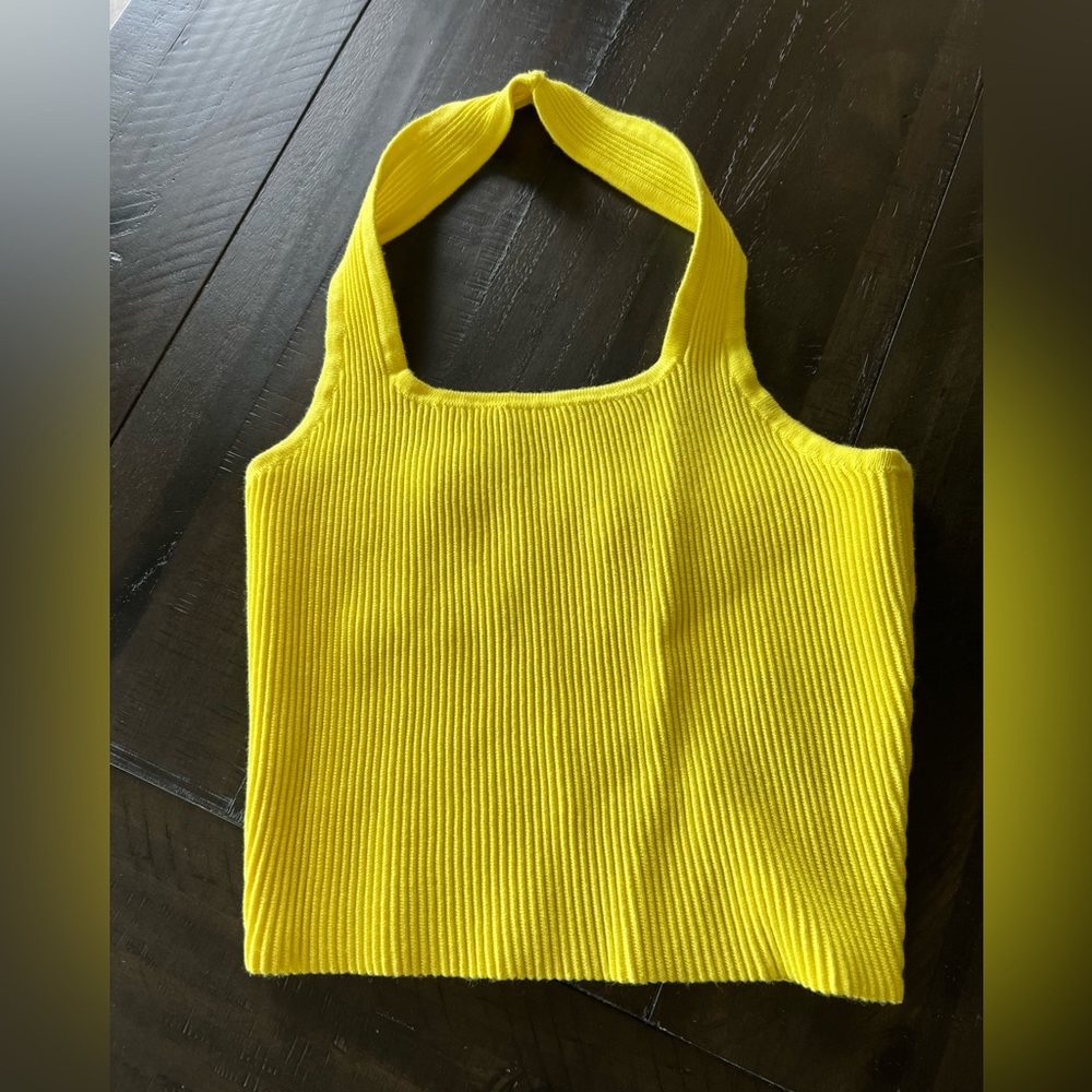 Yellow Gianni Bini Halter Top